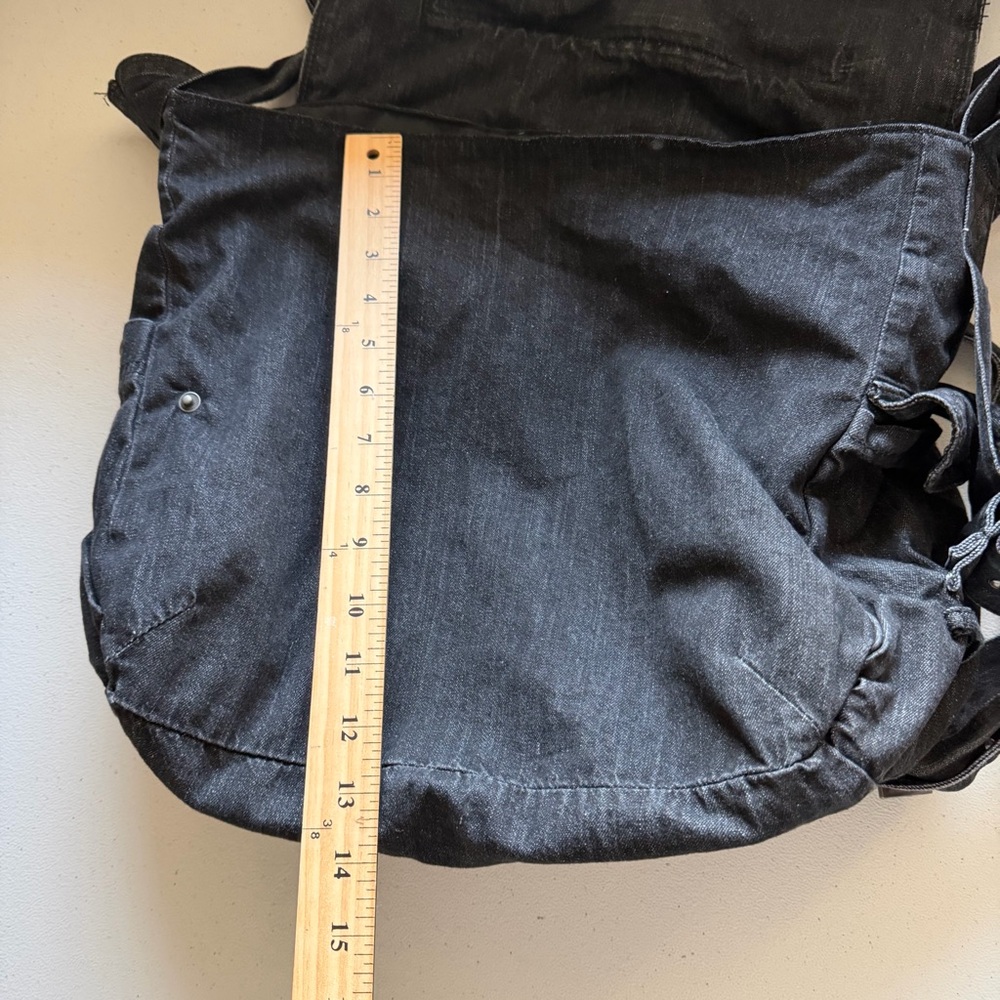 JadedLondonStellar denim messenge shoulder bagwashed black a unisex crossbodybag - Picture 6 of 8
